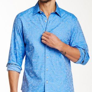 Robert Graham East Island Blue LS Shirt 2XL